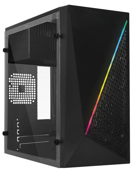 Gabinete ACTECK KIOTO GC460 RGB ESSENTIAL - Gabinete, Micro-ATX, Mini-ITX, Negro, 500 W Gabinete ACTECK KIOTO GC460 RGB ESSENTIAL - Gabinete, Micro-ATX, Mini-ITX, Negro, 500 W
